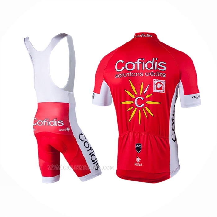 2018 Ropa Ciclismo Cofidis Rojo Mangas Corta y Culotte Corto